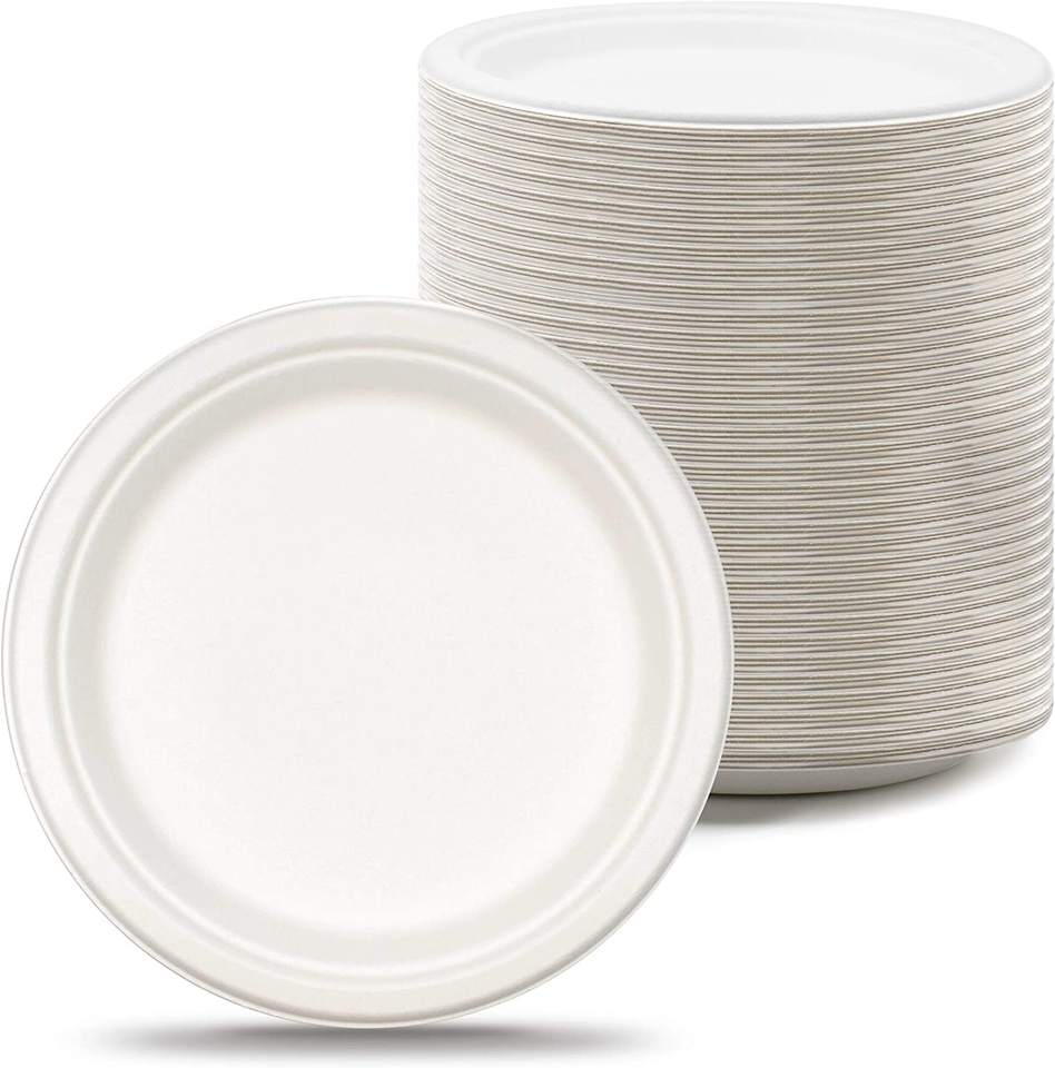 Eco-Friendly Biodegradable Bagasse Tableware Set - Plates, Cutlery for Parties