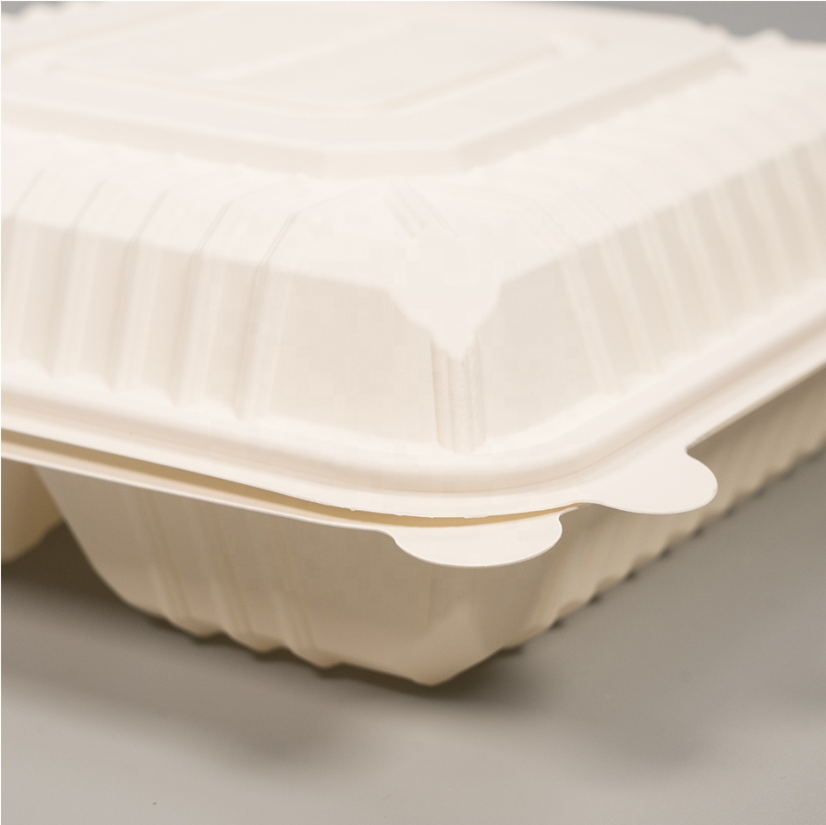 Biodegradable Cornstarch Microwavable Takeaway Lunch Box - Eco-Friendly Disposable Food Container