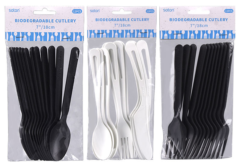 Eco-Friendly CPLA Disposable Cutlery Set – Spoon, Knife, Fork for Takeaway