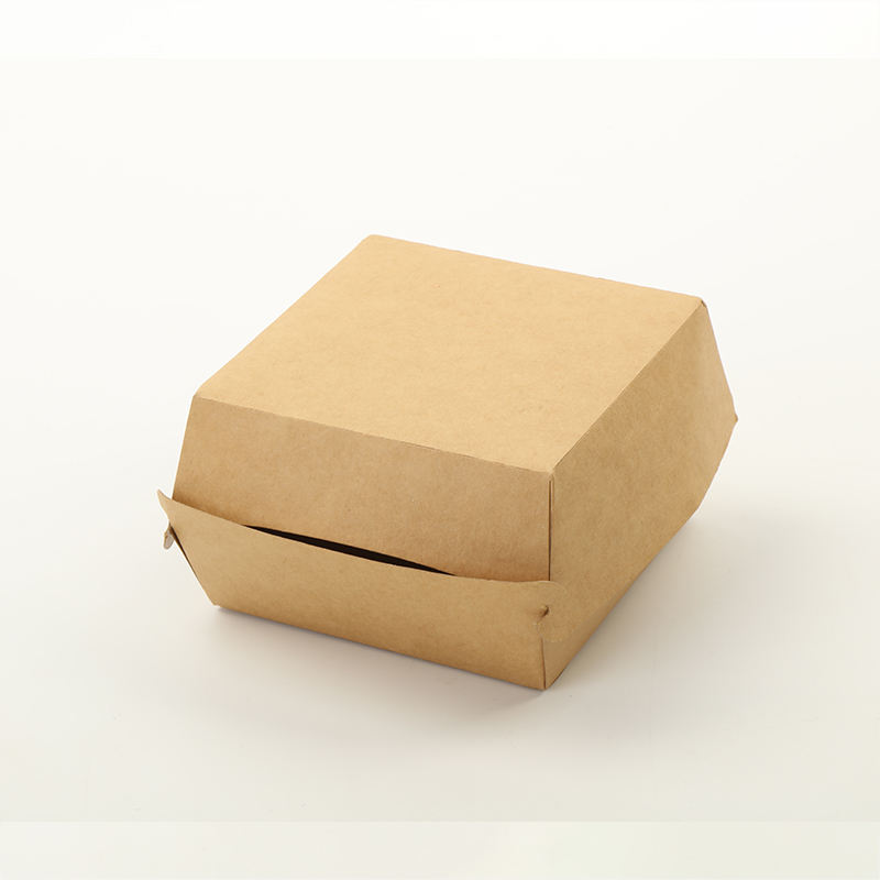 Custom Waterproof Disposable Rigid Paper Burger Box - Eco-Friendly Takeaway Packaging