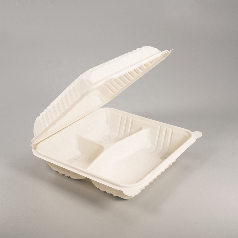 Biodegradable Cornstarch Microwavable Takeaway Lunch Box - Eco-Friendly Disposable Food Container