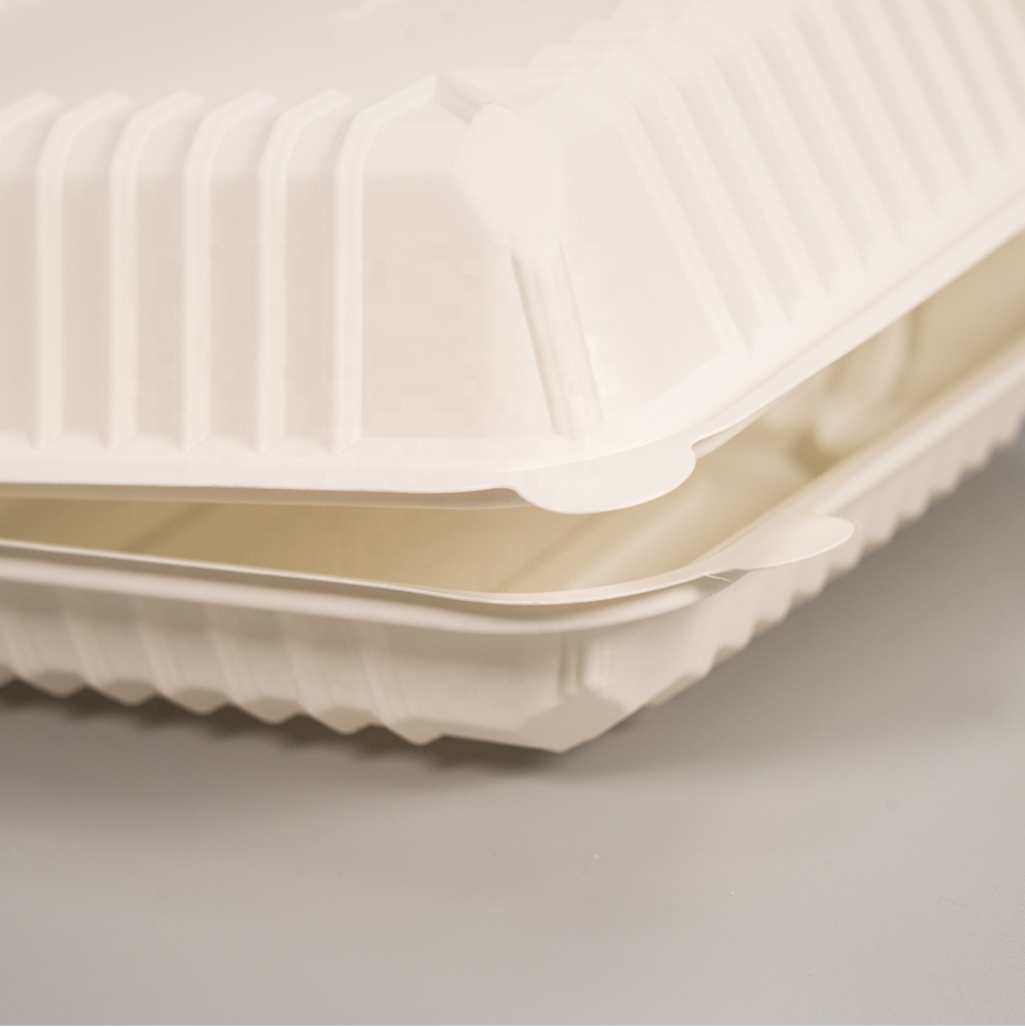 Biodegradable Cornstarch Microwavable Takeaway Lunch Box - Eco-Friendly Disposable Food Container