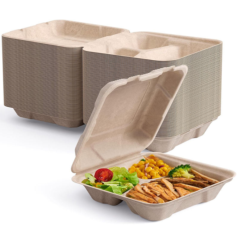 Biodegradable Sugarcane Bagasse Clamshell 8x8.5