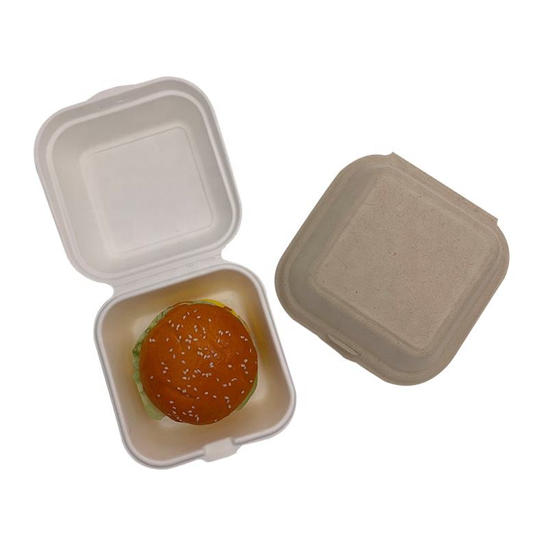 100% Biodegradable Disposable Paper Lunch Box with Lid - Eco-Friendly Food Containers for Wholesale