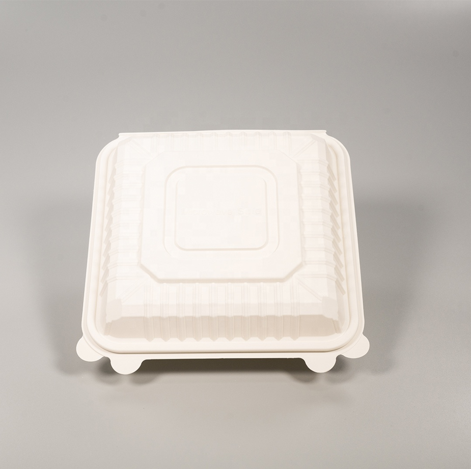 Biodegradable Cornstarch Microwavable Takeaway Lunch Box - Eco-Friendly Disposable Food Container