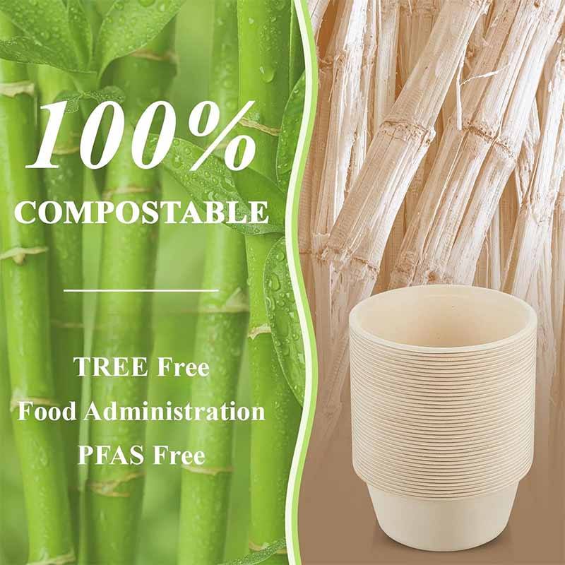 Compostable 42oz Bagasse Soup Bowls – Eco-Friendly, Microwave-Safe