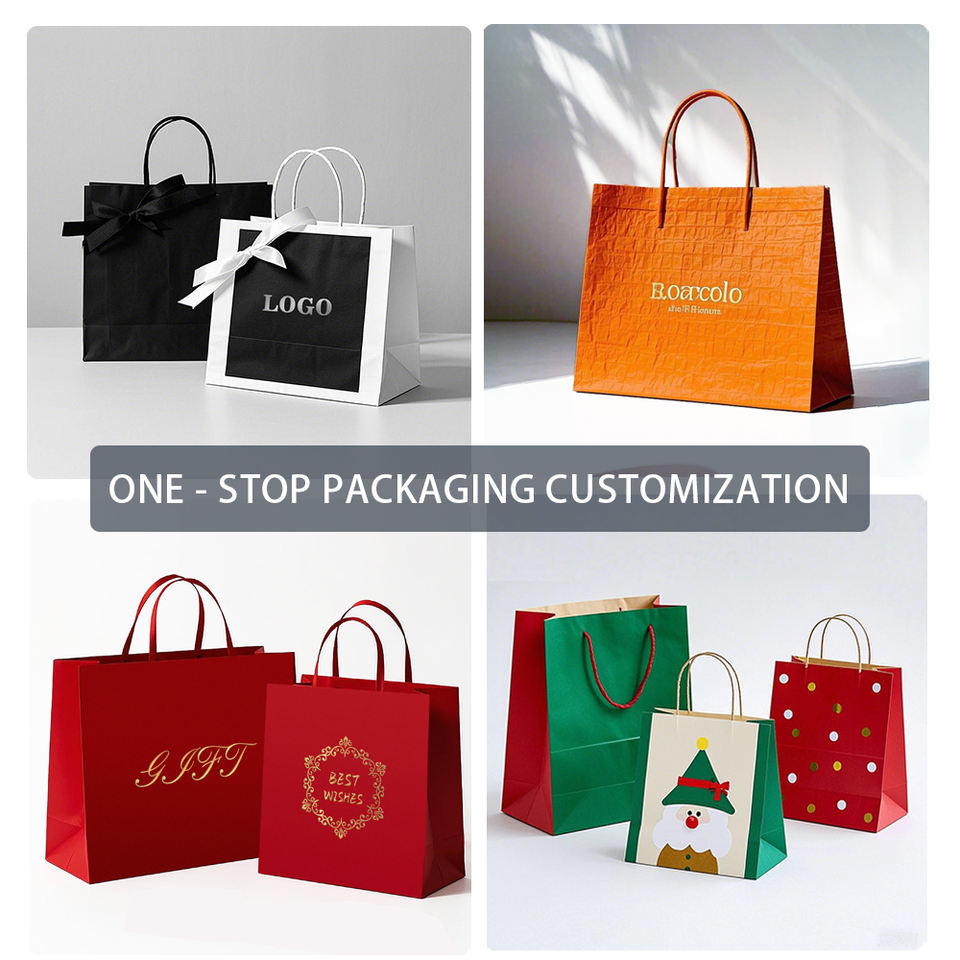 Custom Printed Kraft Paper Bags - Recyclable, Eco-Friendly for Retail & Takeaway