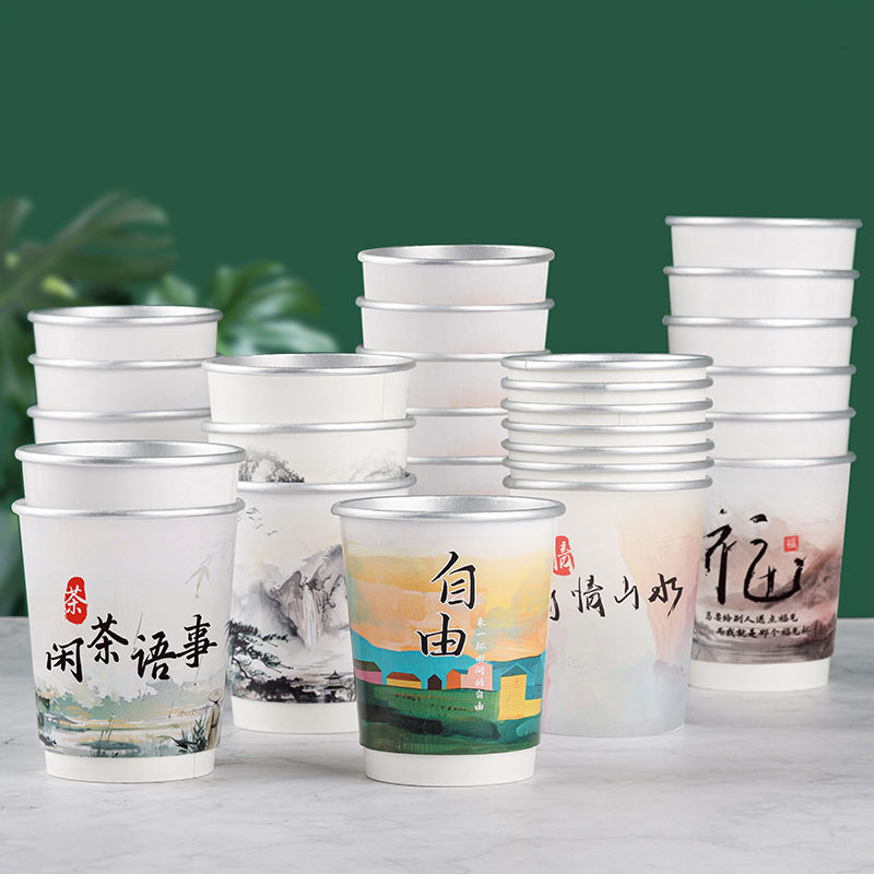 Premium Disposable Gold Silver Aluminum Foil Cups for Hot & Cold Drinks, Custom Logo