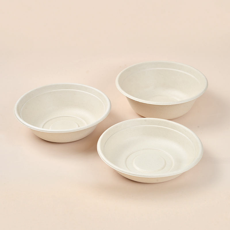1200ml Sugarcane Bagasse Biodegradable Round Bowl with Lid