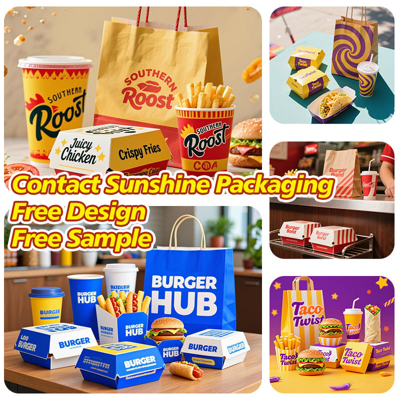 Eco-Friendly Kraft Paper Food Containers for Fast Food Packaging - Wholesale