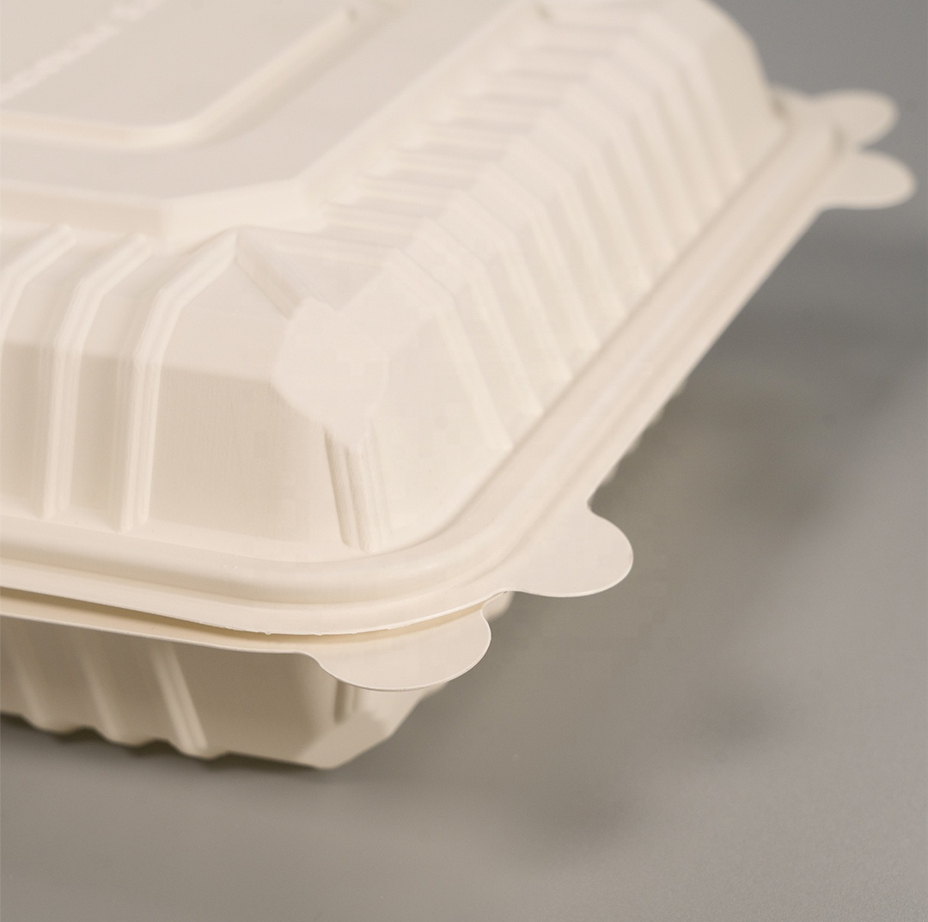 Biodegradable Cornstarch Microwavable Takeaway Lunch Box - Eco-Friendly Disposable Food Container