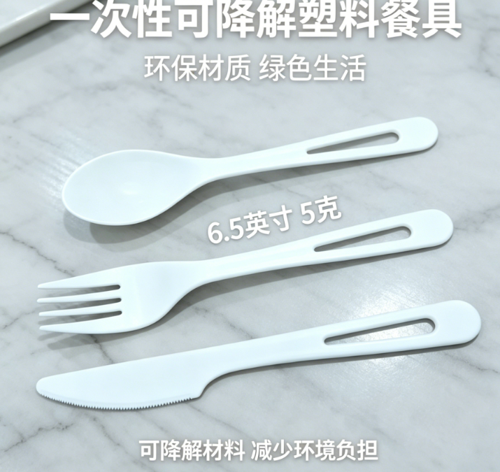 Compostable PLA Cutlery Set – Eco-Friendly Disposable Spoon, Fork, Knife for Parties & Events