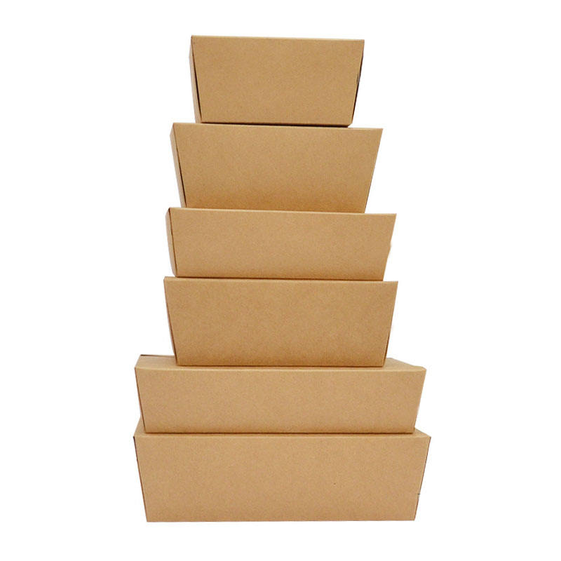 Custom Kraft Paper Takeaway Lunch Box with UV Coating – Eco-Friendly Food Packaging