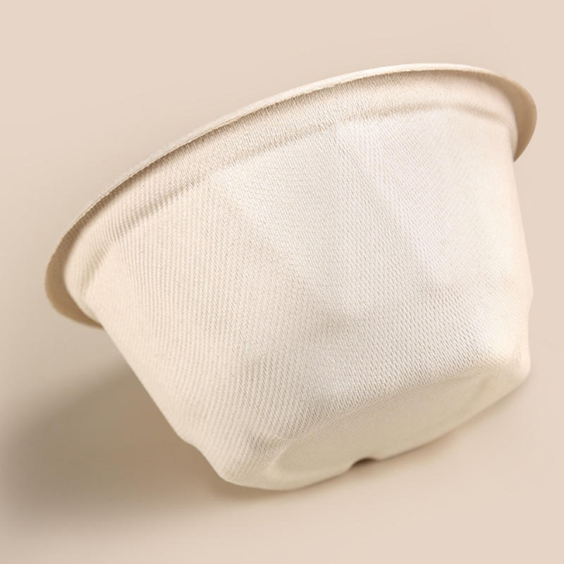 1000ml Biodegradable Sugarcane Fiber Salad Bowl with Lid – Eco-Friendly Compostable Bagasse for Camping