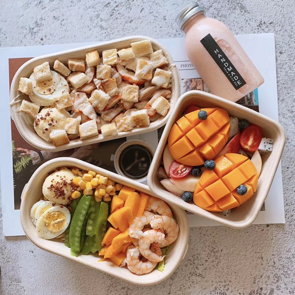 100% Biodegradable Disposable Paper Lunch Box with Lid - Eco-Friendly Food Containers for Wholesale