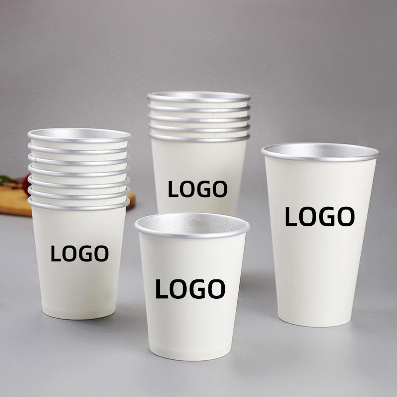 Premium Disposable Gold Silver Aluminum Foil Cups for Hot & Cold Drinks, Custom Logo