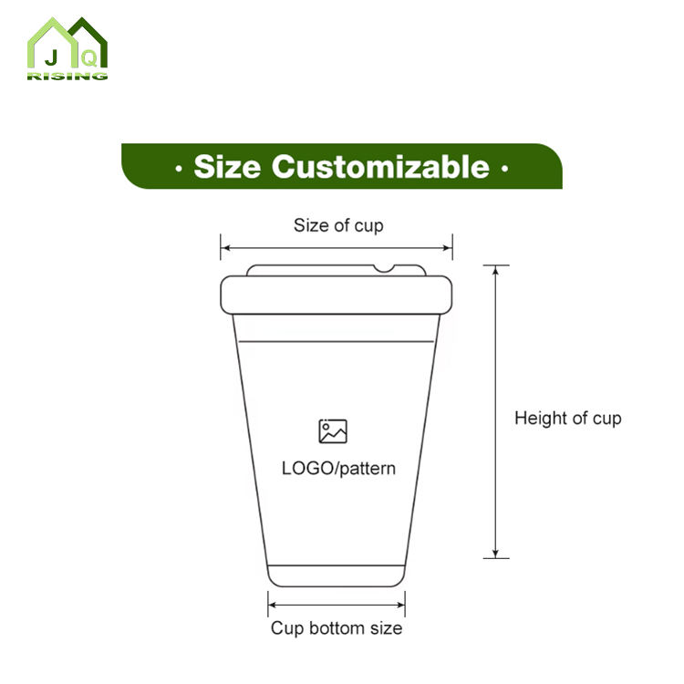 Eco-Friendly Biodegradable PLA Compostable Cups with Lids for Coffee & Juice