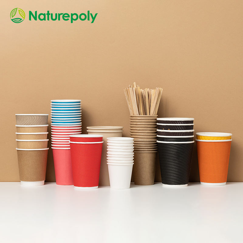 Custom PLA Coated Disposable Coffee Cups – Eco-Friendly Hot Drink Cups (8oz, 12oz, 16oz)