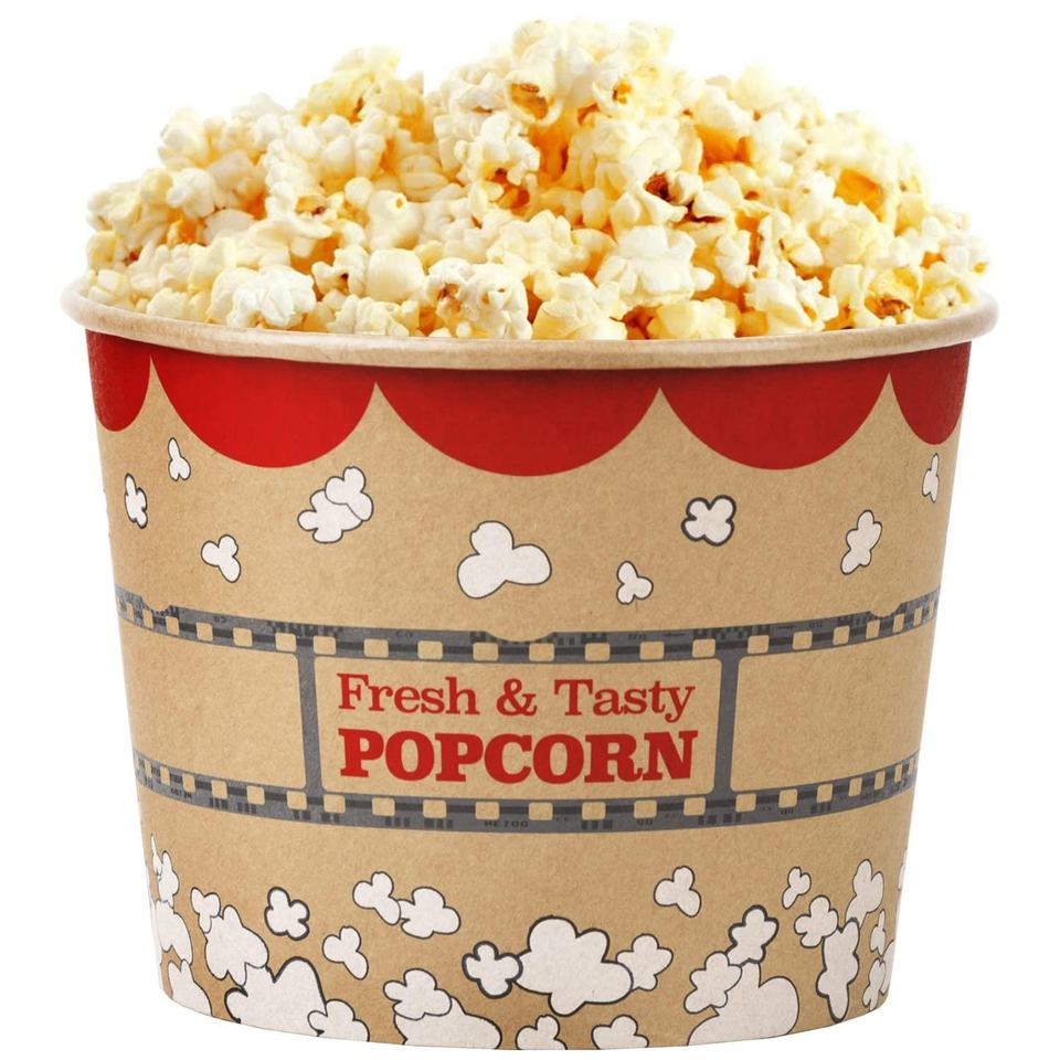 Custom Printed Paper Popcorn Cups & Buckets for Cinemas