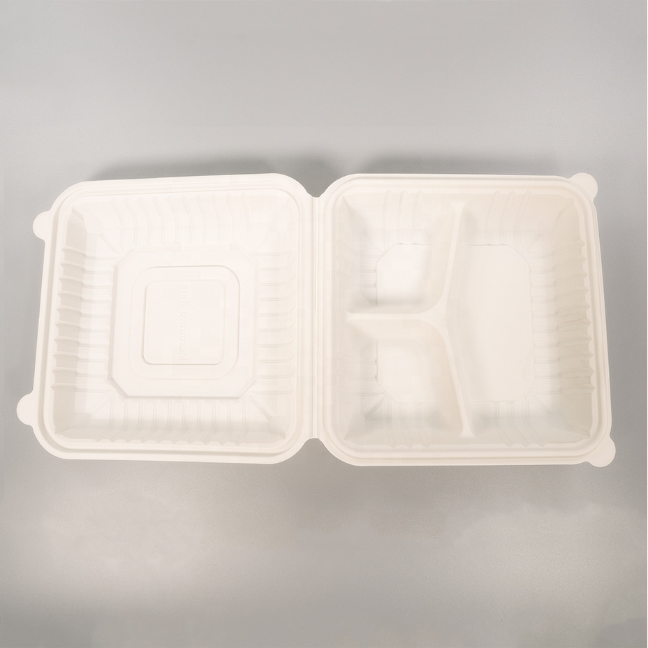 Biodegradable Cornstarch Microwavable Takeaway Lunch Box - Eco-Friendly Disposable Food Container