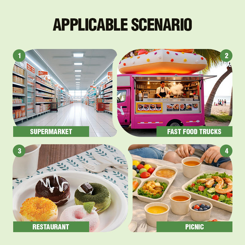 Bulk Eco-Friendly Rectangular Bagasse Plates for Dessert & Afternoon Tea