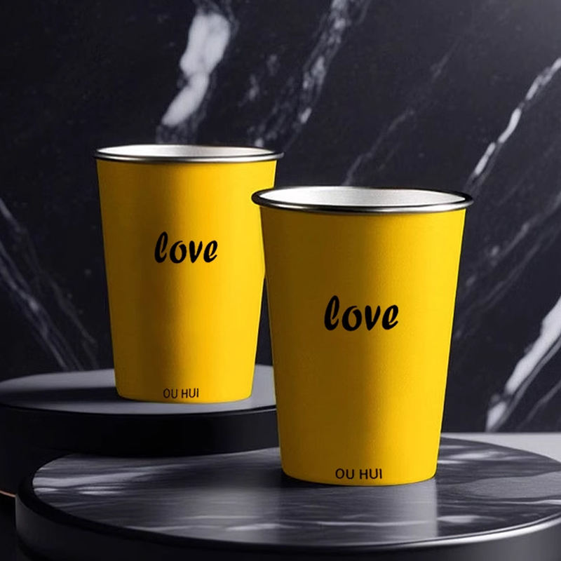 Premium Disposable Gold Silver Aluminum Foil Cups for Hot & Cold Drinks, Custom Logo