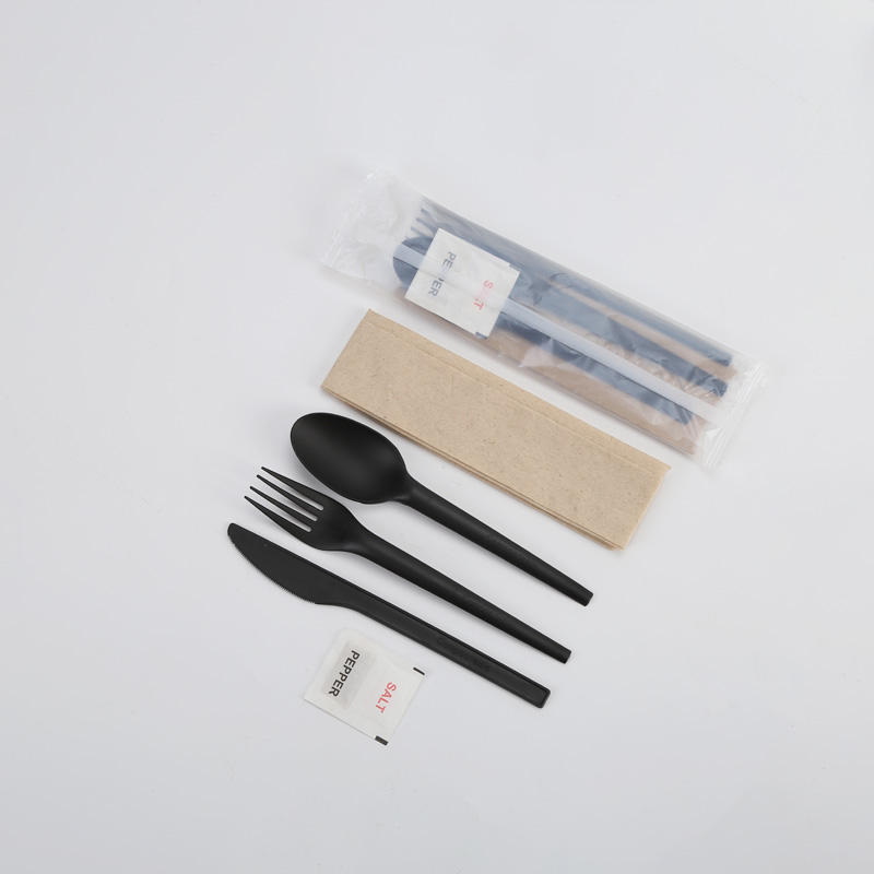 Compostable CPLA Cutlery Set – Eco-Friendly Knife, Fork, Spoon for Airlines & Restaurants