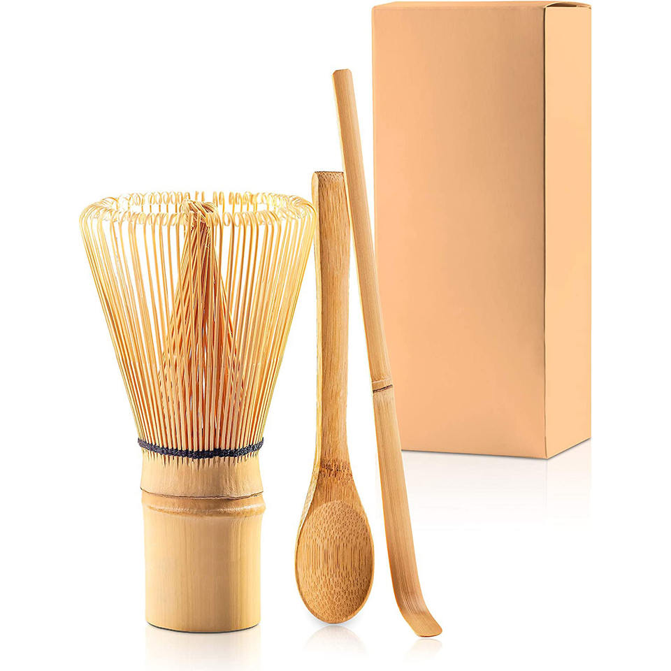 Traditional Handmade Japanese Matcha Tea Set with Bamboo Whisk & Tea Infuser Sticks