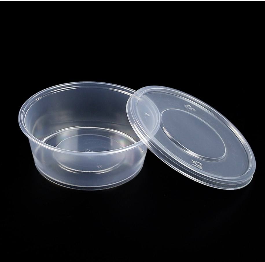 5oz Clear PP Microwave-Safe Hot Deli Cup with Lid - Eco-Friendly Leakproof Sauce Bowl