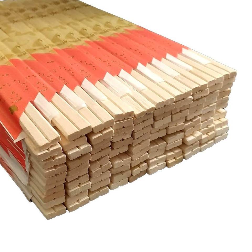 Ecolife 200mm Biodegradable Wooden Chopsticks - Eco-Friendly Custom Disposable Chopsticks for Restaurants & Travel