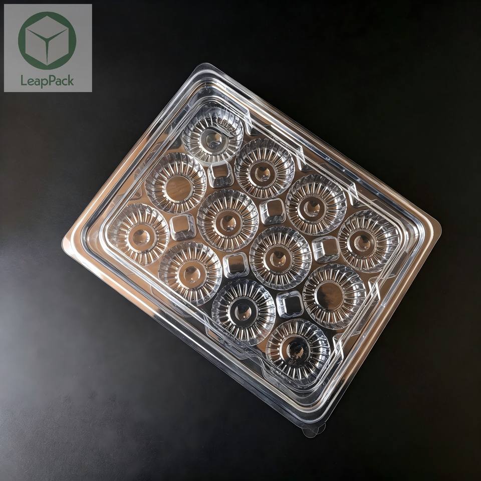 Recyclable PET Plastic Rectangular Food Containers for Sandwiches, Sushi, Pizza, and More