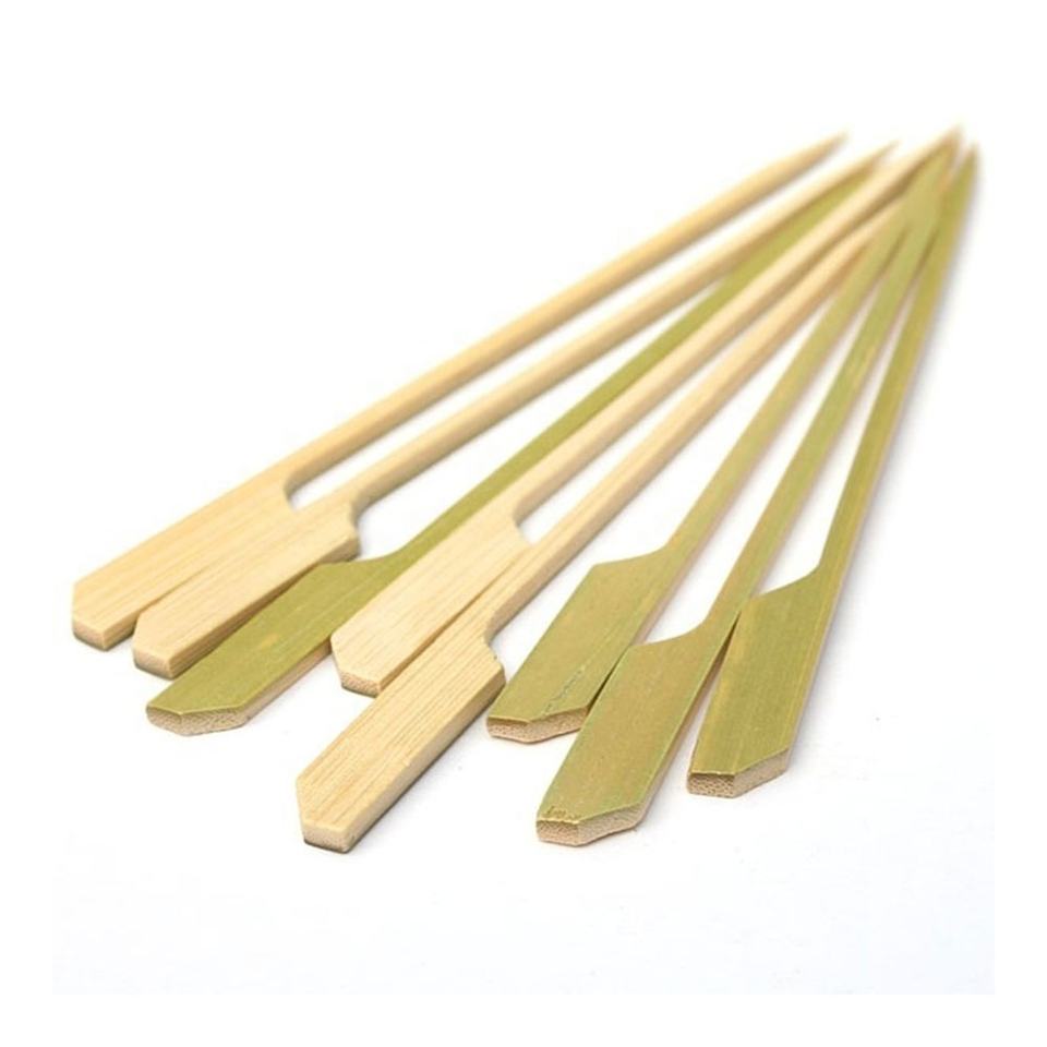 Eco-Friendly Biodegradable Bamboo BBQ Skewers - Paddle Style, Food Grade