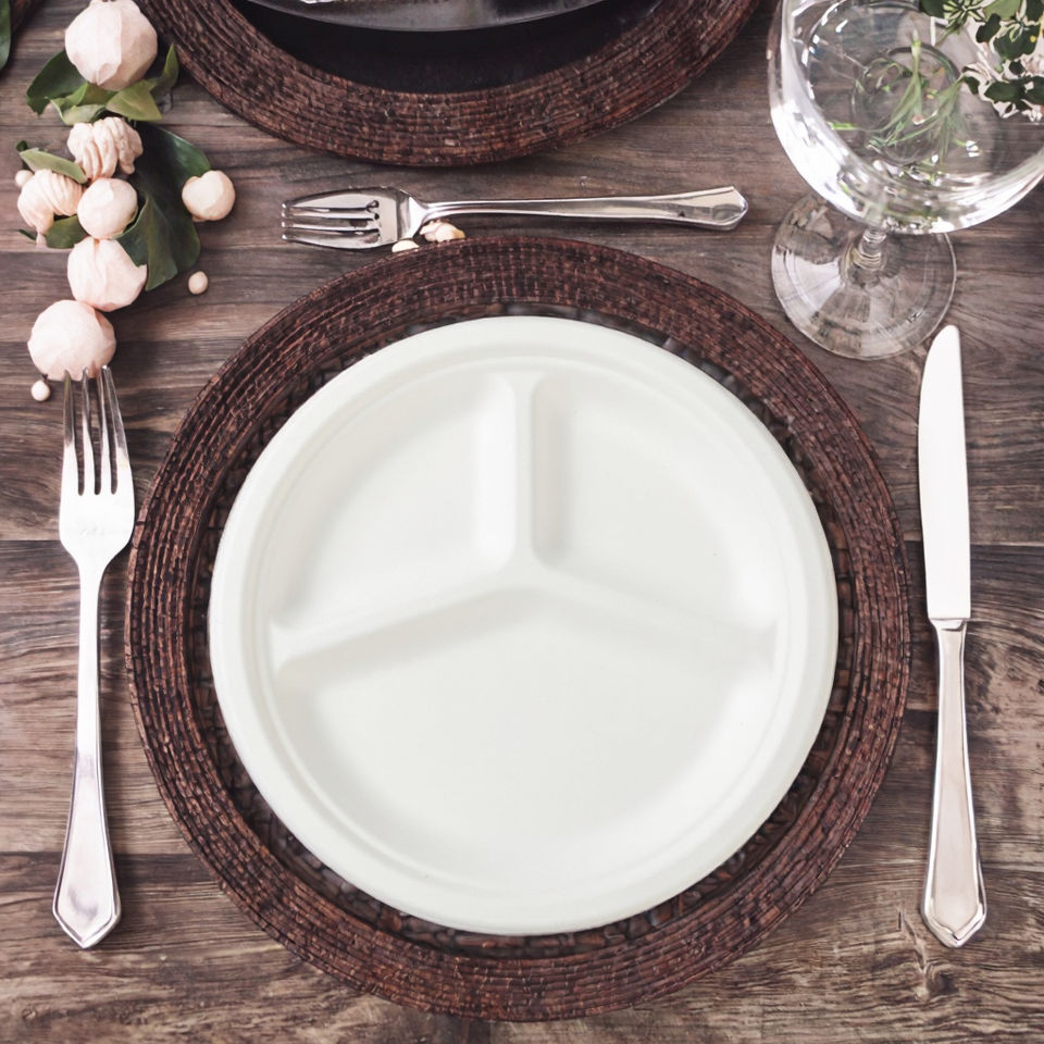 Eco-Friendly Biodegradable Bagasse & Cornstarch Tableware Set for Camping