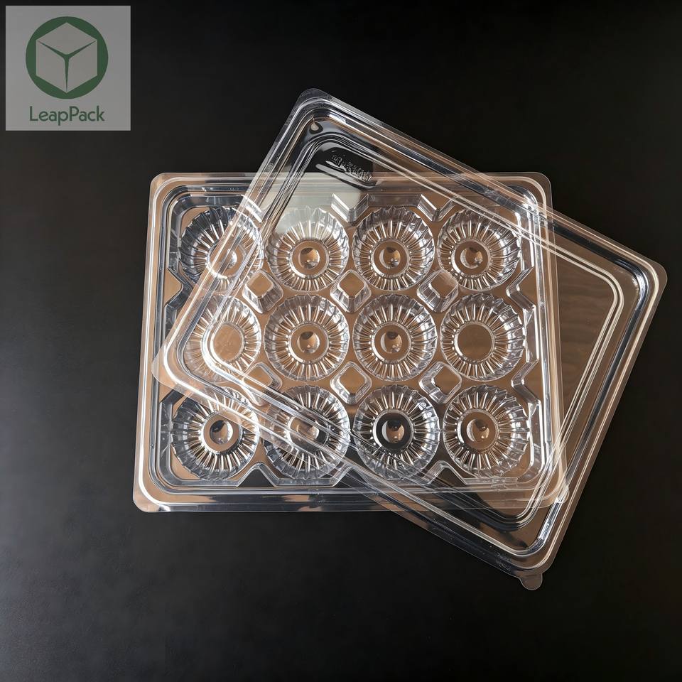 Recyclable PET Plastic Rectangular Food Containers for Sandwiches, Sushi, Pizza, and More