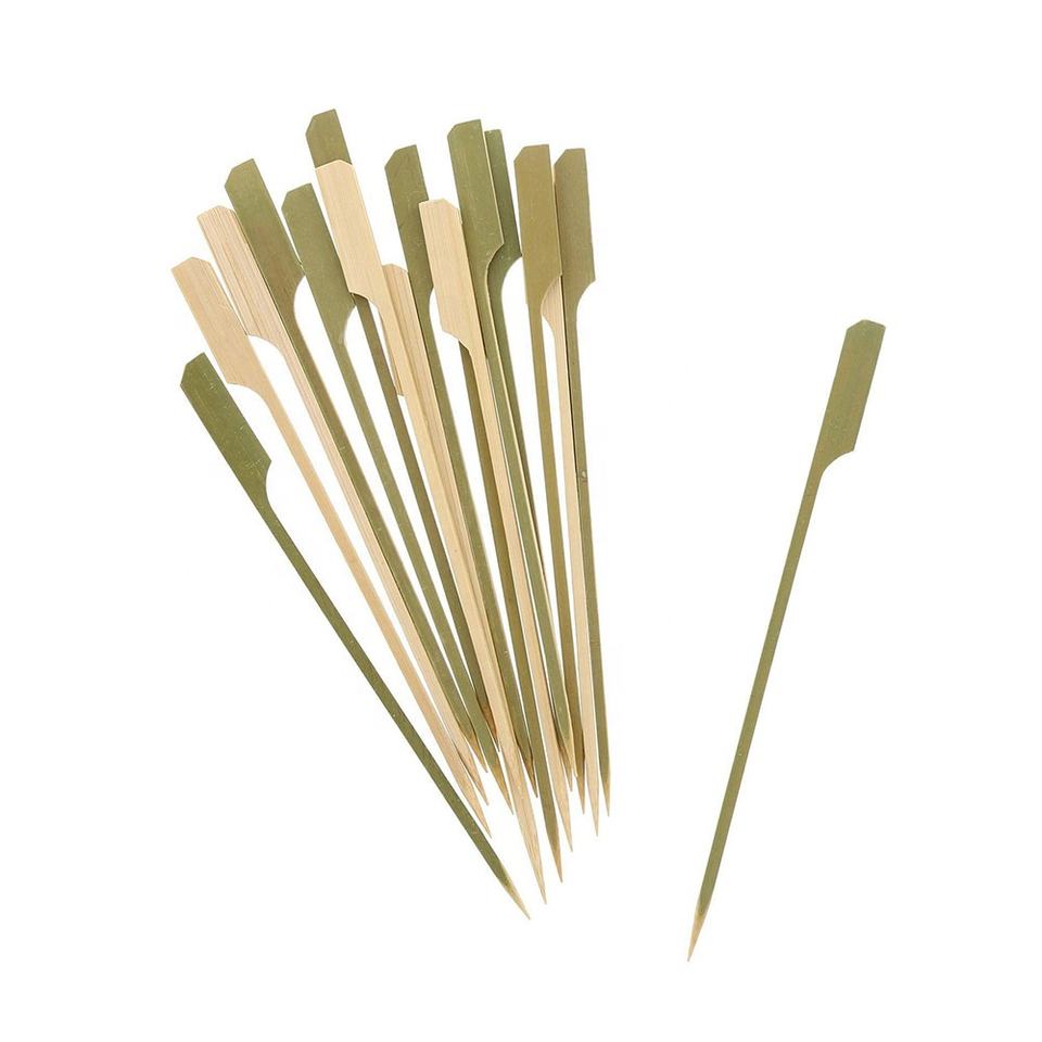 Eco-Friendly Biodegradable Bamboo BBQ Skewers - Paddle Style, Food Grade