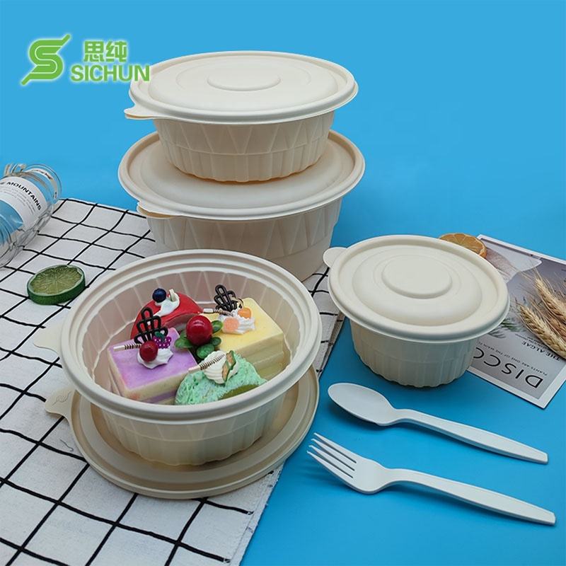 Biodegradable Corn Starch Soup Bowls - 12/16/28/35 oz, Microwave Safe