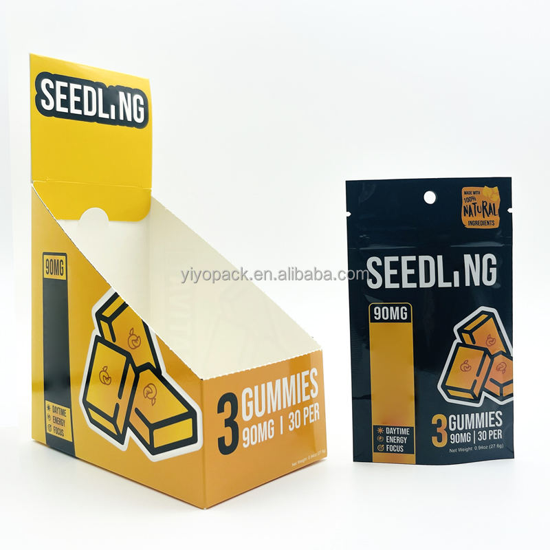 Custom Eco-Friendly Display Box and Mylar Bag Combo Packaging
