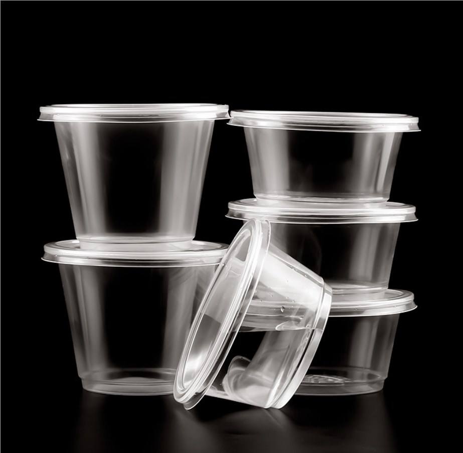 5oz Clear PP Microwave-Safe Hot Deli Cup with Lid - Eco-Friendly Leakproof Sauce Bowl