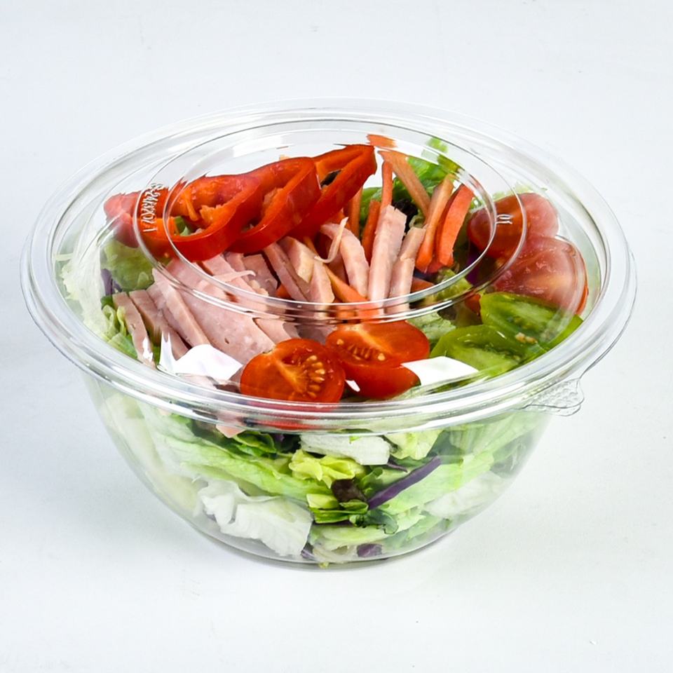 Eco-Friendly Disposable PET Salad Bowls | 8-32 Oz Clear Containers