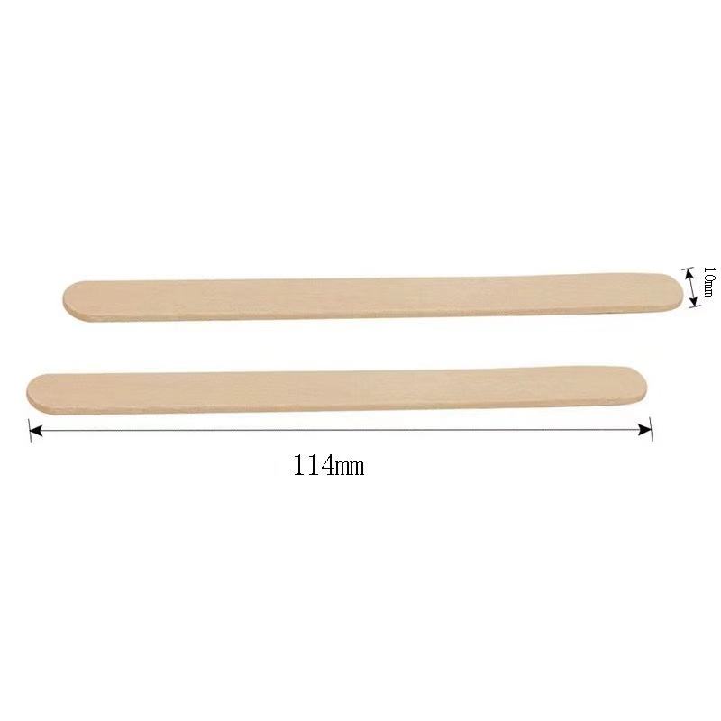 Eco-Friendly Birch Wood Coffee Stirrers | Disposable Flat Wooden Stirrers with Rounded Ends
