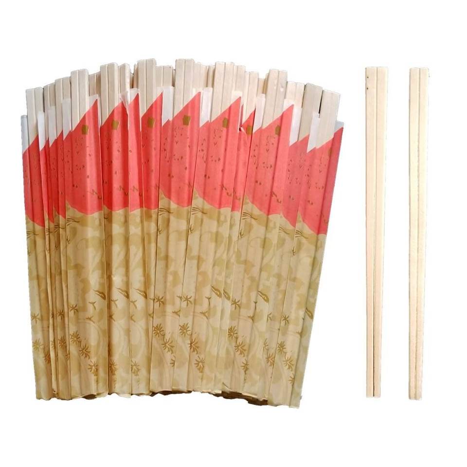 Ecolife 200mm Biodegradable Wooden Chopsticks - Eco-Friendly Custom Disposable Chopsticks for Restaurants & Travel