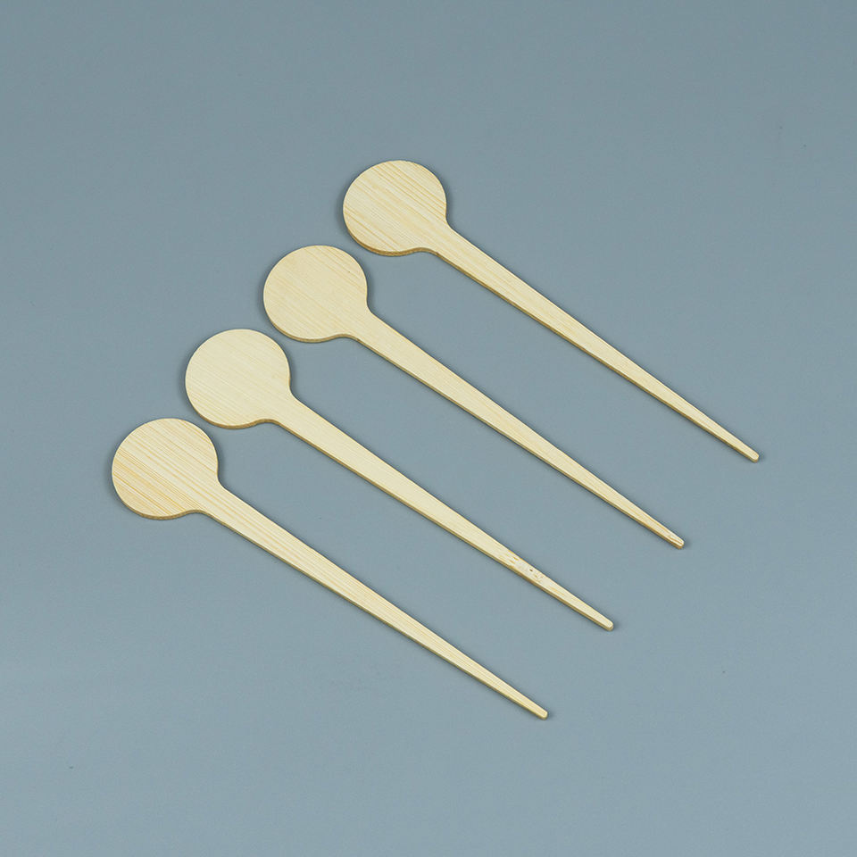 Eco-Friendly Wood & Bamboo Coffee Stir Sticks with Round Head