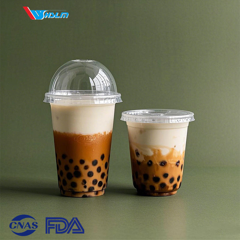 16oz Clear PET Cold Cups with Lids – Eco-Friendly Disposable for Camping & Milk Tea