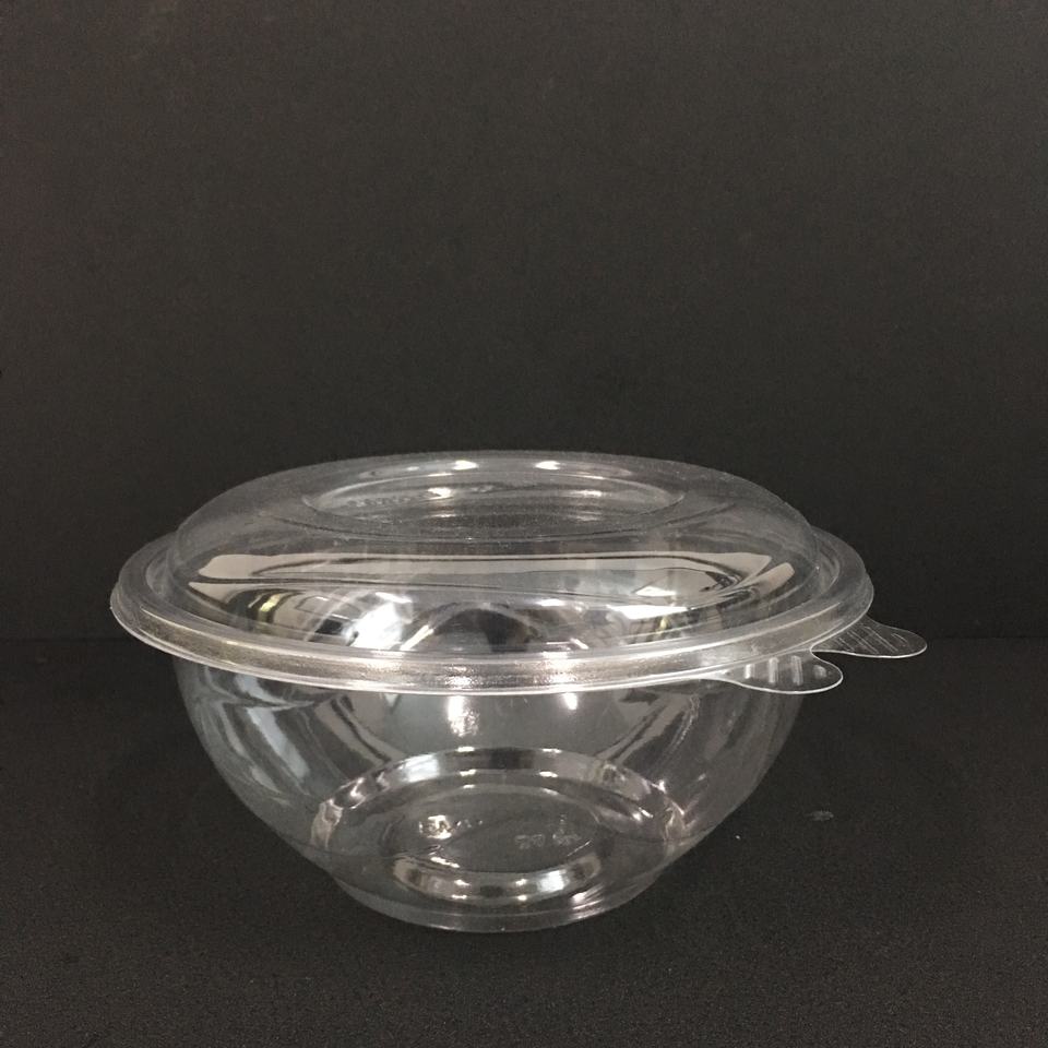 36oz PET Plastic Round Salad Container with Compartments, Eco-Friendly