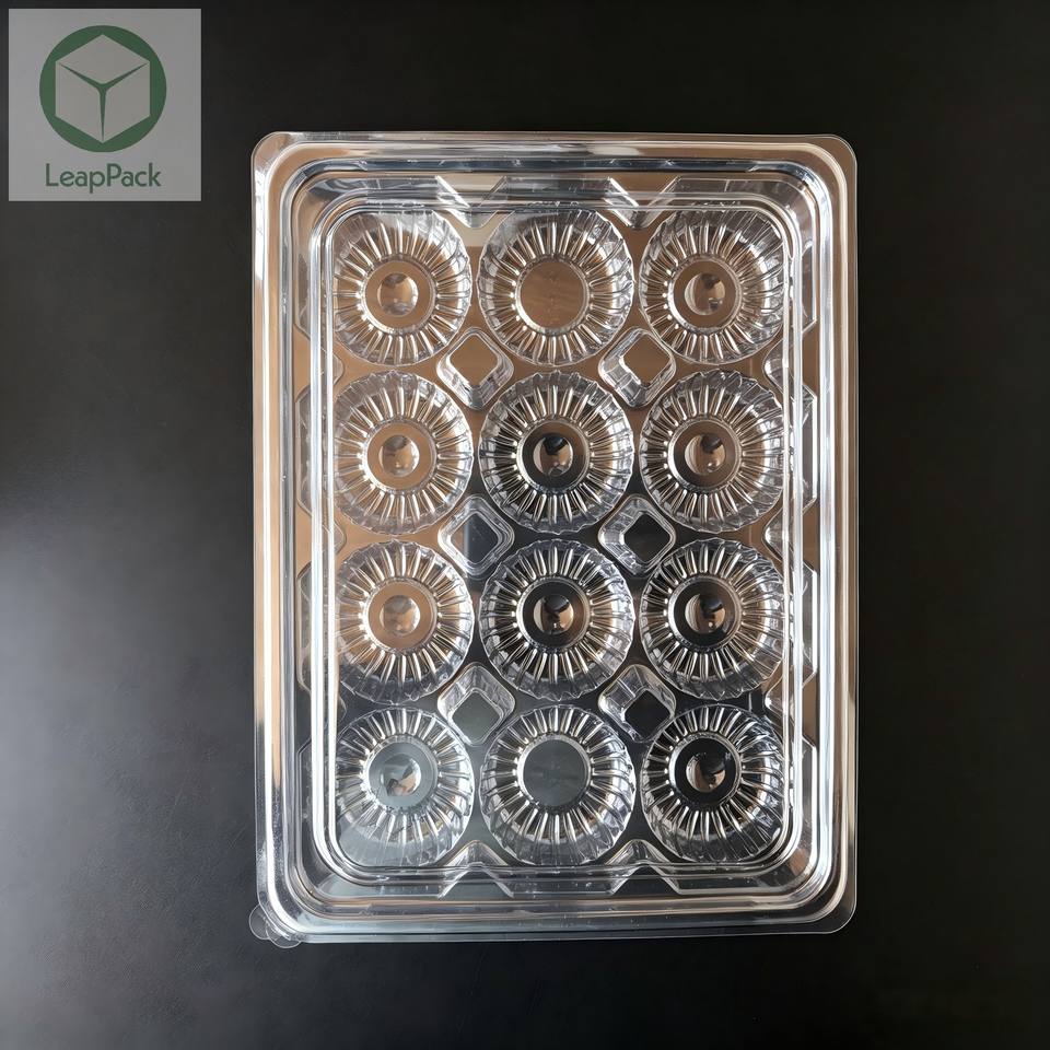 Recyclable PET Plastic Rectangular Food Containers for Sandwiches, Sushi, Pizza, and More