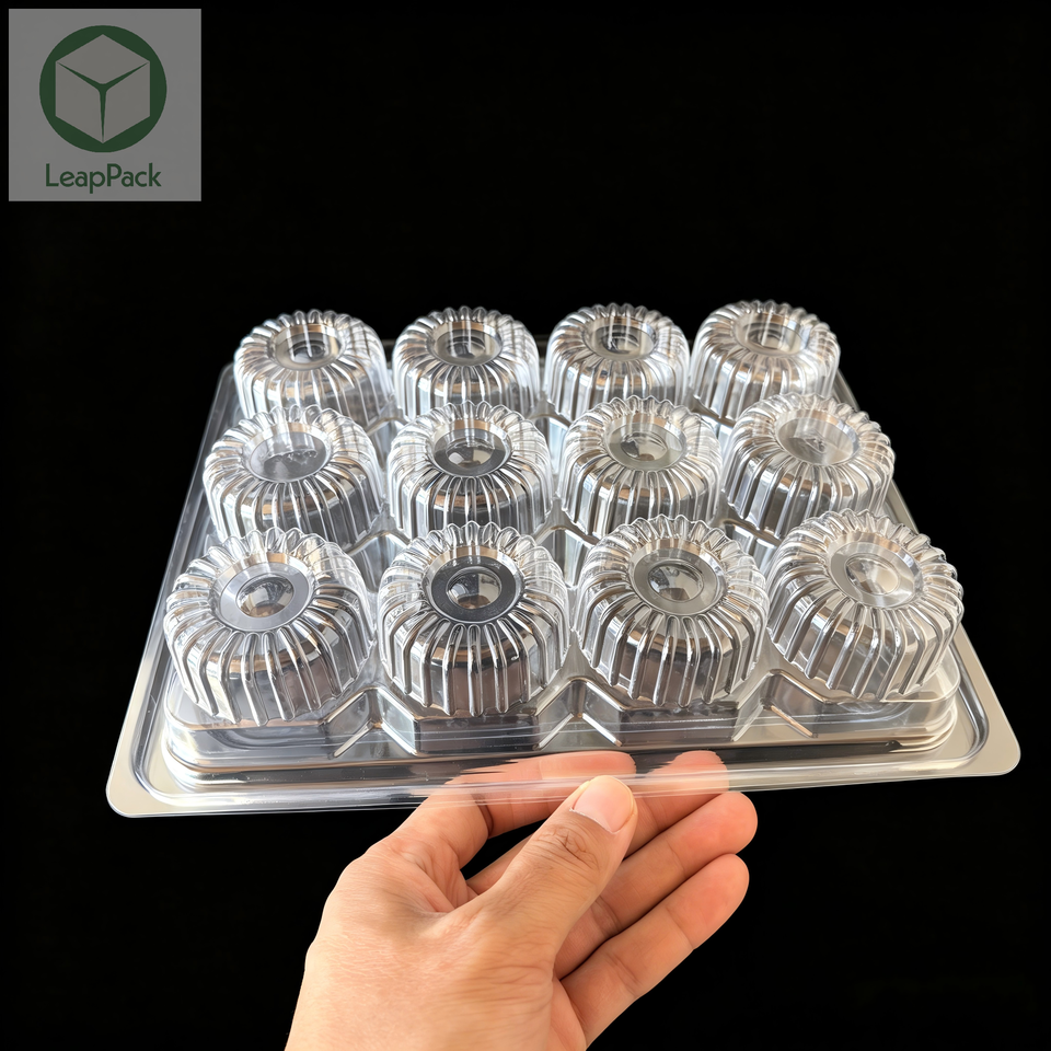 Recyclable PET Plastic Rectangular Food Containers for Sandwiches, Sushi, Pizza, and More