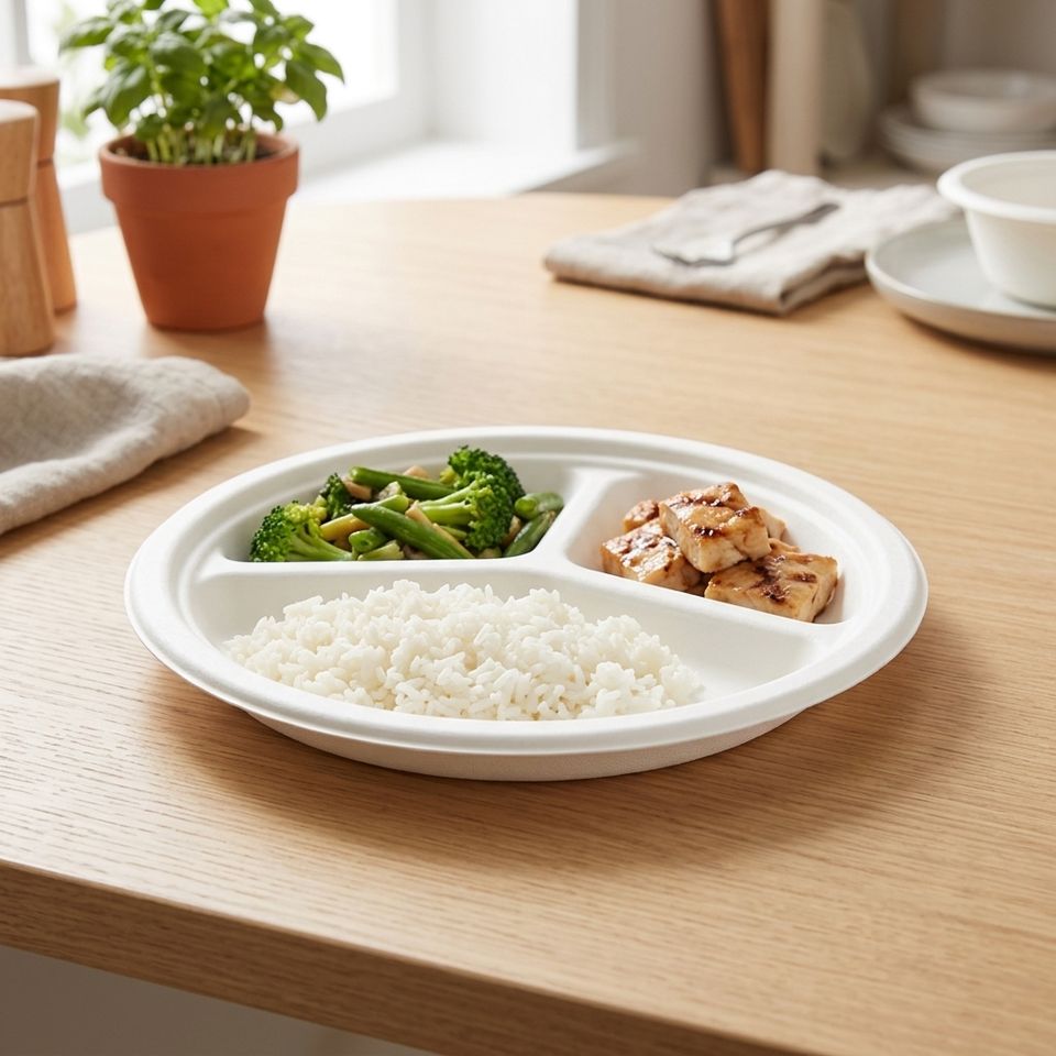 Eco-Friendly Biodegradable Bagasse & Cornstarch Tableware Set for Camping