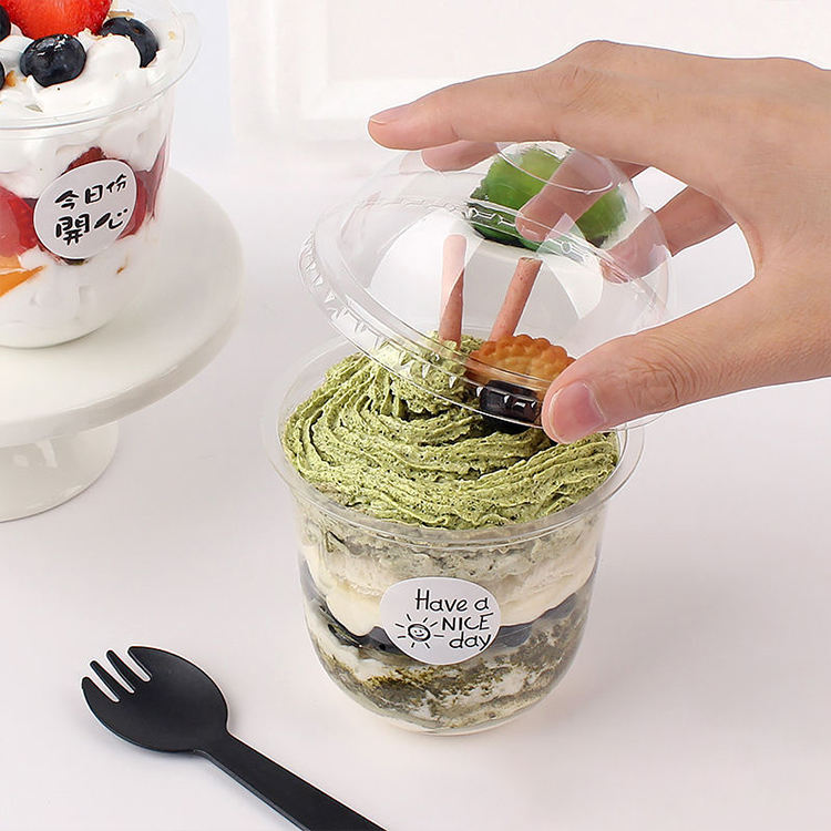 Eco-Friendly Disposable PET Plastic Cups with Clear Lid & Custom Logo