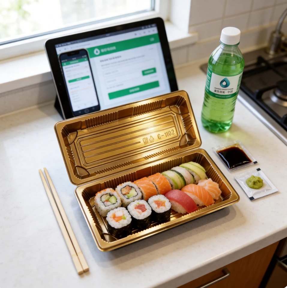 Wholesale PET Plastic Food Trays with Embossing for Sushi, Fruit, Meat & Seafood