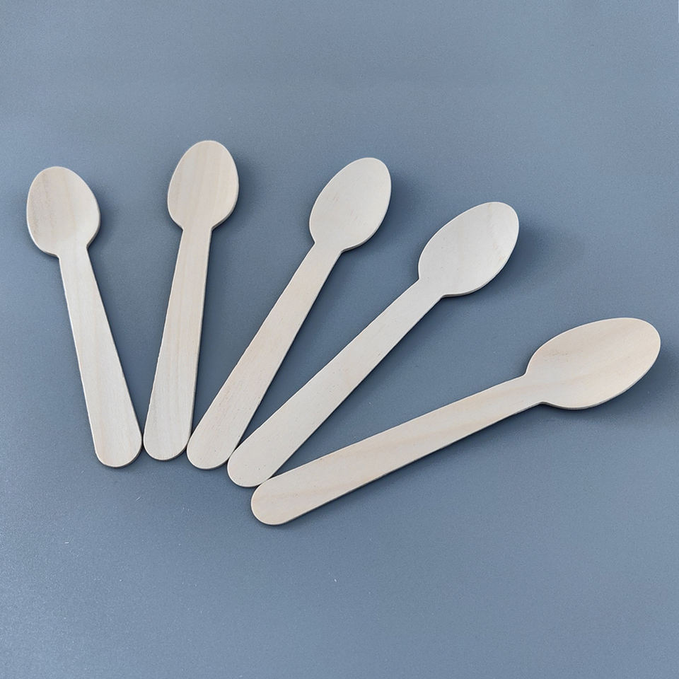Bulk Biodegradable Wooden Cutlery Set - Eco-Friendly Birch Spoons, Knives & Forks 140mm